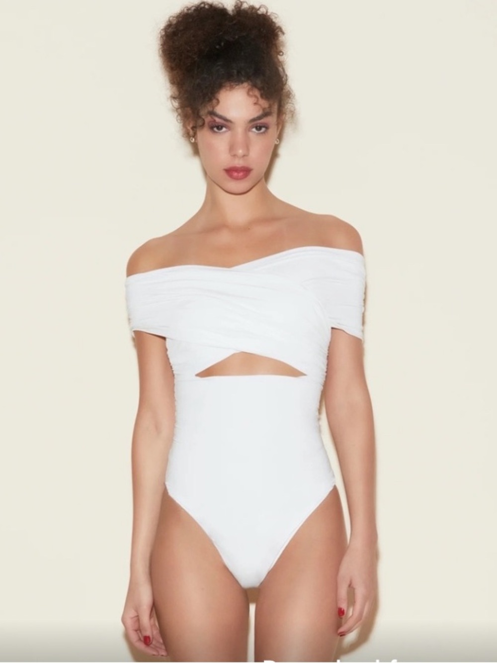 Fleur du Mal White Wrap Front Bodysuit Size S